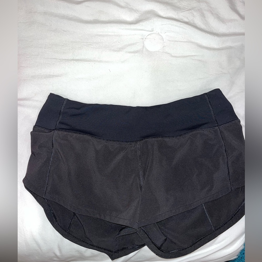 Size 2 black lululemon speed up shorts